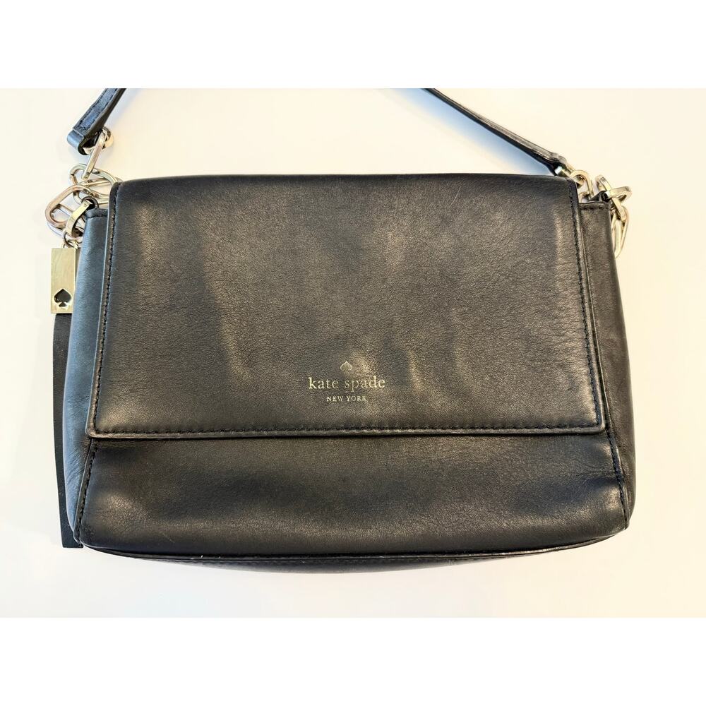 Kate Spade New York Black Leather Crossbody Bag WKRU3303